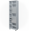 Badschrank Ilias Weiß Hochglanz 60 x 190 cm Vicco Bild 1