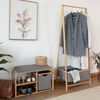 Lumaland Kleiderständer Garderobe aus Bambus - 159 x 60 x 45 cm, integriertes Ablagefach robust und stabil Bild 2