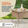 CASARIA® Polyrattan Beistelltisch 50x50x45cm Beige Grau Bild 4