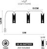 COZY HOME LED-Lichterkette Fotoclip Lichterkette - Batterie und Stecker, 30 Fotoclip LEDs I Timer-Funktion I 6 Meter I Warmweiße LED Bild 2