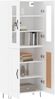 vidaXL Highboard Weiß 69,5x34x180 cm Holzwerkstoff 3198369 Bild 3