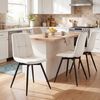 VASAGLE Esszimmerstühle 2er Set, 360° Drehbar, Ergonomischer Samtstuhl, 43 x 52 x 83 cm, Beige Bild 2