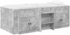 vidaXL Loft Bettgestell mit Schrank 3 Stk. Betongrau Holzwerkstoff 3423377 Bild 2