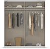 Schwebetürenschrank >Mosbach< grau metallic / Eiche Artisan - 181x210x62 (BxHxT) Bild 3