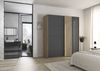 Schwebetürenschrank >Mosbach< grau metallic / Eiche Artisan - 181x210x62 (BxHxT) Bild 2