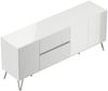 Sideboard Yako 180cm 2 SoftClose 3 Türen Weiß hochglanz : Weiss hochglanz Bild 5
