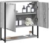 vidaXL Bad-Spiegelschrank Grau Sonoma 60x16x60 cm Holzwerkstoff 842424 Bild 4