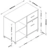 Vente-unique - NILIKO Desk accessory and organiser Holz, Platte Weiß - B 39,5 cm x H 66 cm x L 80 cm Bild 5