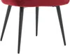 Vente-unique - PEGA Stuhl SamtStoff Rot - B 62 cm x H 78 cm x L 58,5 cm Bild 5