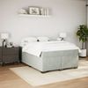 vidaXL Boxspringbett mit Matratze Hellgrau 140x190 cm Samt 3285281 Bild 3