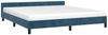 vidaXL Bettgestell ohne Matratze Dunkelblau 160x200 cm Samt 347583 Bild 3