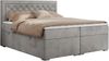 Boxspringbett, Modern Bett mit Multipocket-Matratze und zwei Bettkästen - JASIR - 180 x 200 cm - Hellgrau Velvet - H3 Bild 3