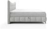 Boxspringbett Schlafzimmerbett CHARLES 200x200cm Stoff Aragon Hellgrau Bild 4