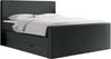 Boxspringbett KING DOREN, mit zwei Bettkästen und einer Multipocket-Matratze - 140x200 - Dunkelgrau Stoff - H4 Bild 4
