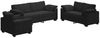 vidaXL 3-tlg. Sofagarnitur mit Kissen Schwarz Samt 3324672 Bild 2