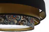 BPS Koncept 050-2EP-083 Deckenleuchte TRINITY 2xE27 60W Velours auf PVC-Kunststoff schwarz, gold, bunt, weiß H:23cm Ø60cm dimmbar Bild 5