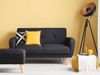 Schlafsofa 2-Sitzer Polsterbezug schwarz verstellbar FLORLI Bild 3