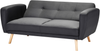 Schlafsofa 2-Sitzer Polsterbezug schwarz verstellbar FLORLI Bild 5