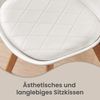 VASAGLE Esszimmerstühle 2er Set Gepolsterte Küchenstühle aus PU-Leder und Buchenholz 46,5 x 57 x 79 cm Weiß Bild 4