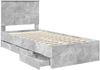 vidaXL Bettrahmen mit Kopfteil Beton Grau 90 x 190 cm Ingenieurs Holz 3409499 Bild 5