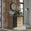 Kommode >Kaszimiro < in braun,schwarz - 113,5x88,2x52cm (BxHxT) Bild 2