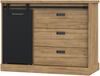 Kommode >Kaszimiro < in braun,schwarz - 113,5x88,2x52cm (BxHxT) Bild 4