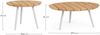 Gartencouchtisch-Set Aitalia aus Teakholz, modern skandinavisch, frostig natur, rundes 2er-Set Bild 2