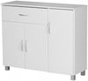 Sideboard SETE 90x75x30cm Weiß 1 Schublade 3 Türen Modernes Design Bild 5