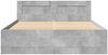 vidaXL Bettgestell mit Kopfteil Betongrau 120x200 cm Holzwerkstoff 3295572 Bild 5