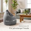 Green Bean® Sitzsack mit Rückenlehne 60x60x90cm - Indoor Sitzkissen 220L Füllung Kuschelig Waschbar - Grau Bild 3