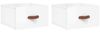 vidaXL Wand-Nachttische 2 Stk. Hochglanz-Weiß 35x35x20 cm 829777 Bild 2