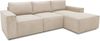 DOMO. collection Ecksofa 800 021, Couch in L-Form mit Cordstoff, Modulsofa mit Taschenfederkern, Sofa, Polsterecke, Eckcouch 273 x 172 x 85 cm (BxTxH), creme Bild 2