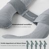 Comomy Seitenschläferkissen Ergonomisches Schwangerschaftskissen, Multifunktionskissen mit Bezug, U-Form – 3-in-1, verstellbar& waschbar Bild 4