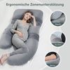 Comomy Seitenschläferkissen Ergonomisches Schwangerschaftskissen, Multifunktionskissen mit Bezug, U-Form – 3-in-1, verstellbar& waschbar Bild 2