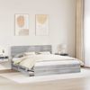 vidaXL Bettrahmen Graues Sonoma 180 x 200 cm Holzwerkstoff 3412162 Bild 3