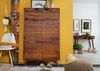 Highboard Sheesham 90x40x145 walnuss gewachst MALMÖ 2 #108 Bild 3