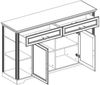 Sideboard >Jasmin< in Pinie-Hell aus Metall - 171x102x48cm (BxHxT) Bild 4