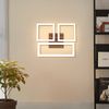 ZMH Deckenleuchte LED Warmweiß 21W Quadrate Holz Deckenlampe für Schlafzimmer & FlurLED fest integriert, Warmweiß, Die Leuchte eignet sich für Räume von 8-15 Quadratmetern. Bild 3