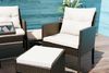 Swing&Harmonie Sitzgruppe Poly Rattan Sitzgarnitur Sydney Esstisch Lounge, (Gartenmöbel Garten-Garnitur Set, 1x Tisch + 2x Stühle + 1x Sitzbank + 2x Hocker) Bild 3