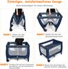 2 in 1 Reisebett & Laufstall Klappbar Kinderbett 125 x 65 x 76 cm Blau Bild 5