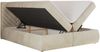 Boxspringbett AVERTA 140 x 200 cm mit Bettkasten und Topper, Doppelbett mit Bonnell-Federkernmatratze, gepolstertem Kopfteil, Stauraum, modernes Schlafzimmer Bett - Beige Velvet - H3 Bild 5