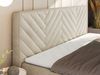 Boxspringbett AVERTA 140 x 200 cm mit Bettkasten und Topper, Doppelbett mit Bonnell-Federkernmatratze, gepolstertem Kopfteil, Stauraum, modernes Schlafzimmer Bett - Beige Velvet - H3 Bild 4