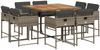 vidaXL 9-tlg. Garten-Essgruppe mit Kissen Grau Poly Rattan 3278149 Bild 2