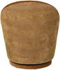 Drehbarer Lounge Sessel MADISON Samtstoff WHISKEY von DutchBone Bild 5