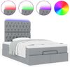 vidaXL Ottoman-Bett mit Matratze & LEDs Hellgrau 120x190 cm Stoff 3314072 Bild 5