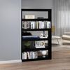 vidaXL Bücherregal/Raumteiler Schwarz 100x30x167,5cm Massivholz Kiefer 808227 Bild 3