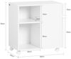 SoBuy ASK05-W Schubladenschrank Büro, MDF, Lackiert, Weiß, 58 x 59 x 35 cm Bild 3