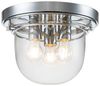 Quoizel QZ-WHISTLING-F-PC Badezimmerleuchte Whistling E27 40W IP44 Stahl, Glas; Chrom poliert B:33cm Ø33cm dimmbar Bild 2