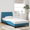 vidaXL Bettgestell mit LED ohne Matratze "Hanko" Blau 100x200 cm Samt 3213767 Bild 4