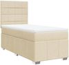 vidaXL Boxspringbett mit Matratze Creme 80x200 cm Stoff 3293800 Bild 3